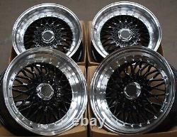 17 Black RS Alloy Wheels for Volkswagen Box Van Golf Mk1 Mk2 Mk3