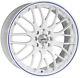 17 White Motion Alloy Wheels For Bmw Mini R50 R52 R53 R56 R57 R58 R59 4x100