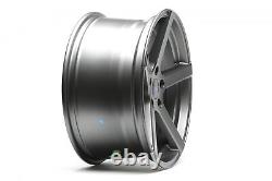 1 Lot/4 Concave 5-branch-design Wheels 9,5 X 19 Inches Et35 5x120 Grey