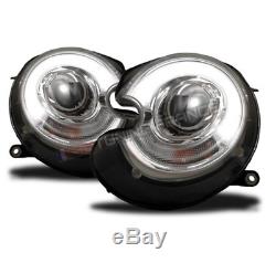2 Lights Headlight Chrome A Led Tube Bmw Mini Cooper And Mini One R55 R56 R57