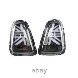 2 Rear LED Black Union Jack Lights for Mini Cooper R56 R57 From 11/2006 to 12/2013