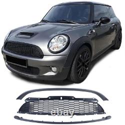 3-Piece Matte Black Grille Kit for Mini One Cooper JCW R56 R57 R58 R59