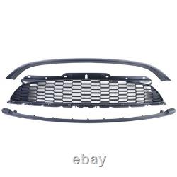 3-Piece Matte Black Grille Kit for Mini One Cooper S JCW R56 R55 Clubman