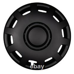 4x Premium Design Granit Wheel Trims 16 Inch #70 In Black Mat
