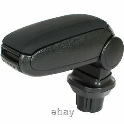 Black Leather Ecological Black Armrest + Mounting Kit For Mini R55 R56 R57