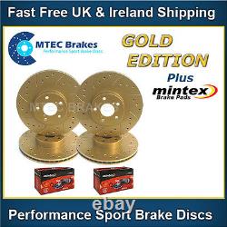 Bmw Mini Cooper S Edition Gold Disc Raintured Brake Perforated Front Back - Skates
