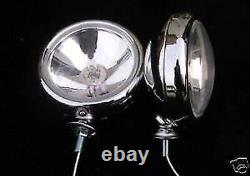 Bmw Mini Spot Lights Drive Lamps Kit Complete Stainless Steel Brushed Like Chrome