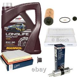 Bosch Inspection Set 5 L Mannol Longlife 504/507 5W-30 for Mini Cooper One