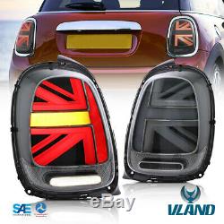 For F55 F56 F57 Mini Cooper Led Taillights 2014-18 Vibrant Union Jack R + L