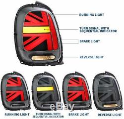 For F55 F56 F57 Mini Cooper Led Taillights 2014-18 Vibrant Union Jack R + L