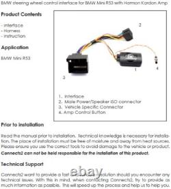 For Mini One COOPER S R53 Harman Kardon Radio Adapter Steering Wheel Cable