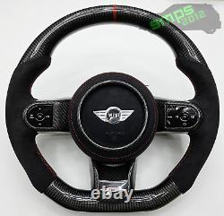 Gen 3 F55, F56, F57, F60 LCi2 Mini Carbon Fiber & Alcantara Steering Wheel