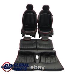 Heated Sport Lounge Black Red Leather Seats Mini Cooper One R57 Convertible Set
