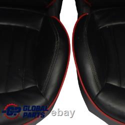 Heated Sport Lounge Black Red Leather Seats Mini Cooper One R57 Convertible Set