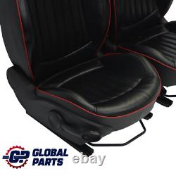 Heated Sport Lounge Black Red Leather Seats Mini Cooper One R57 Convertible Set
