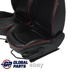 Heated Sport Lounge Black Red Leather Seats Mini Cooper One R57 Convertible Set