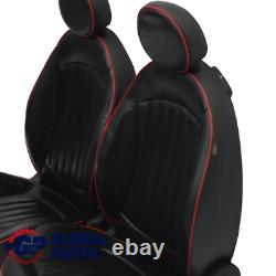 Heated Sport Lounge Black Red Leather Seats Mini Cooper One R57 Convertible Set
