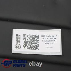 Heated Sport Lounge Black Red Leather Seats Mini Cooper One R57 Convertible Set