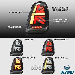 Led For Mini Cooper S 2011-2013 R56 R57 3d Black Union Rear Jack Rear Lights