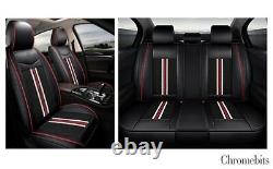 Luxury Ultra Premium Black Pu Leather - Complete Set Fabric Seat Coussin Covers