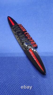 MINI JCW John Cooper Works metal black emblem badge logo for Clubman S One trunk
