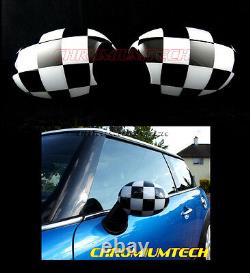 MK1 Mini Cooper/S / One R50 R52 R53 Checkered Flag Wing Mirror Cover RHD