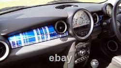 MK2 Mini Cooper/S / One R55 R56 R57 R58 R59 Blue Tartan Dashboard Panel Cover