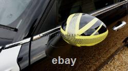 MK3 Mini Cooper / S/One / JCW F55 F56 F57 Yellow Union Jack Mirror Cap Cover