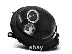 Main headlight for Mini COOPER R55 R56 R57 R58 R59 06-14 Angel Eyes Black LPM