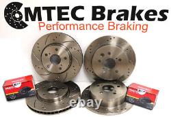 Mini COOPER S Grooved Perforated Front and Rear Brake Discs & Pads