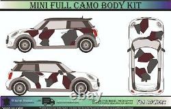 Mini Camouflage Graphics Stickers Capot Toit One Cooper S R50 R56