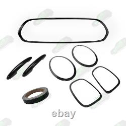 Mini Cooper F56 F57 Complete Gloss Black Dechrome Kit Covers One S JCW
