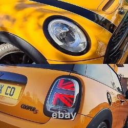 Mini Cooper F56 Head and Tai Light Covers Glossy Black Piano 2014 Cs Jcw One