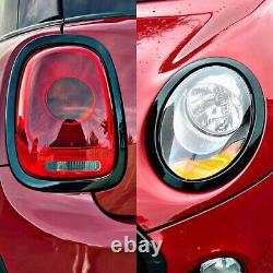 Mini Cooper F56 Head and Tai Light Covers Glossy Black Piano 2014 Cs Jcw One