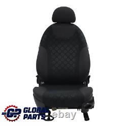 Mini Cooper One R50 Front Left Seat Fabric Seven Panther Black