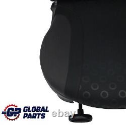 Mini Cooper One R50 Front Left Seat Fabric Seven Panther Black