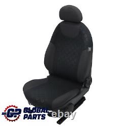 Mini Cooper One R50 Front Left Seat Fabric Seven Panther Black