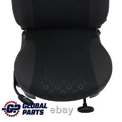Mini Cooper One R50 Front Right Seat Fabric Seven Panther Black