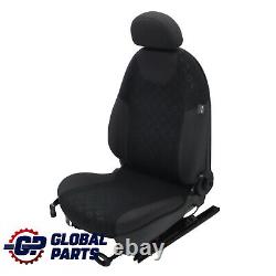 Mini Cooper One R50 Front Right Seat Fabric Seven Panther Black