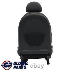 Mini Cooper One R50 Front Right Seat Fabric Seven Panther Black