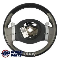 Mini Cooper One R50 R52 R53 Black Steering Wheel Gray Leather Steptronic