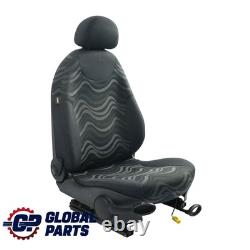 Mini Cooper One R50 Right Front Seat in Aqua Panther Black Fabric