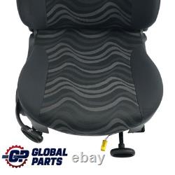 Mini Cooper One R50 Right Front Seat in Aqua Panther Black Fabric