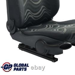 Mini Cooper One R50 Right Front Seat in Aqua Panther Black Fabric