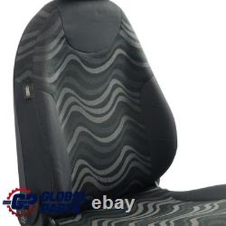 Mini Cooper One R50 Right Front Seat in Aqua Panther Black Fabric