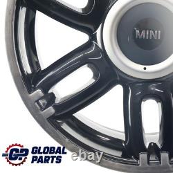 Mini Cooper One R55 R56 R57 Black Alloy Wheel 17 7J ET48 Twin Spoke 128