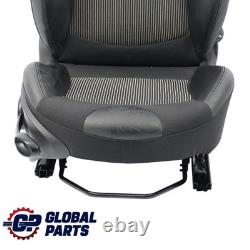 Mini Cooper One R55 R56 R57 Front Right Heated Sport Seat Black Semi-Leather