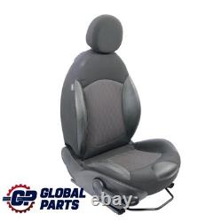 Mini Cooper One R55 R56 R57 Front Right Heated Sport Seat Black Semi-Leather