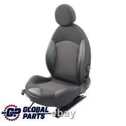 Mini Cooper One R55 R56 R57 Front Right Heated Sport Seat Black Semi-Leather