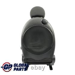 Mini Cooper One R55 R56 R57 Front Right Heated Sport Seat Black Semi-Leather